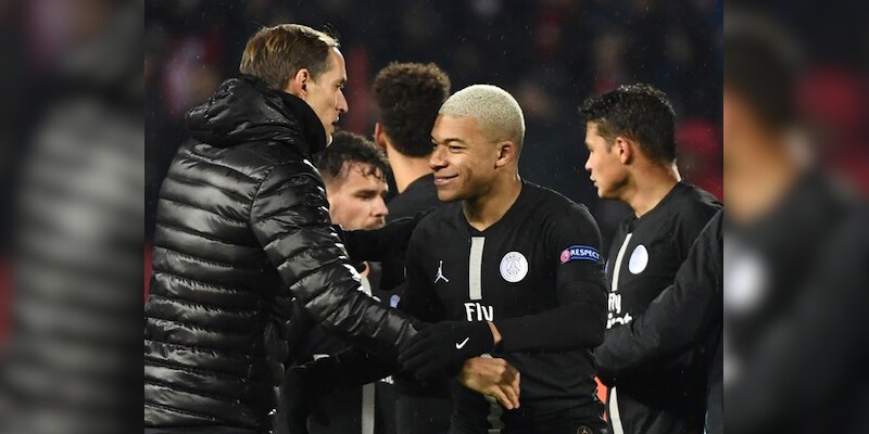Mbappé cùng HLV Thomas Tuchel tài năng của mình